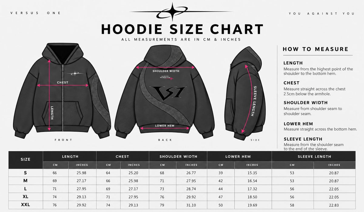 VS1 Rhinestone Zip Hoodie